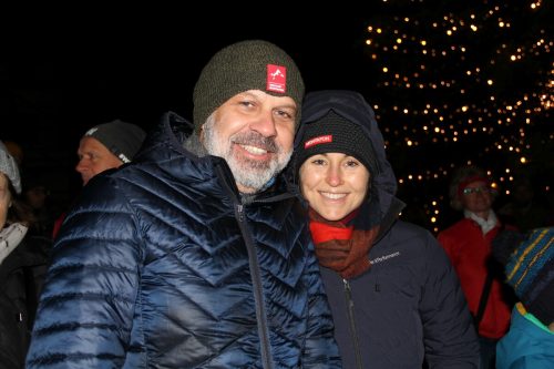 Jürgen Kuster und Freundin Tanja waren ebenfalls bei der Weihe dabei.  