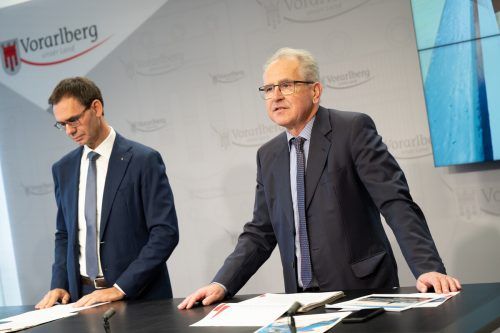 Landeshauptmann Markus Wallner und illwerke vkw-Vorstand Christof Germann: „Ziel ist es, unsere Energiewirtschaft weiter zu stärken.“ VLK/Serra