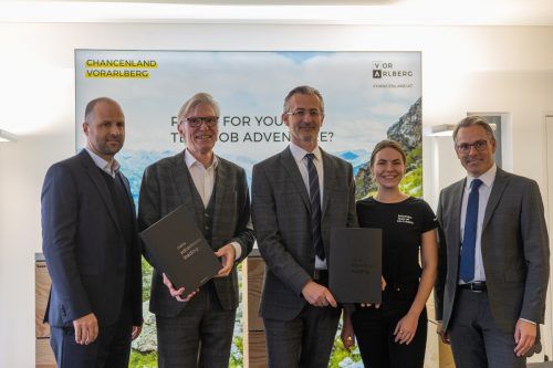 Marco Tittler, Wilfried Hopfner, René Tritscher, Jamine Ponudic und Jimmy Heinzl. wisto