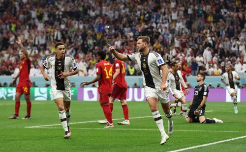Niclas Füllkrug kam, sah und traf bei seinem ersten Einsatz für die DFB-Elf zum 1:1-Ausgleich gegen Spanien. Reuters