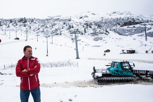 Noch ein wenig skeptisch wirkt OK-Präsident Patrick Ortlieb. Klar ist: Der Schnee für die Rennen kann produziert werden. Somit hängt nun alles von den Temperaturen ab. VN/Steurer, gepa