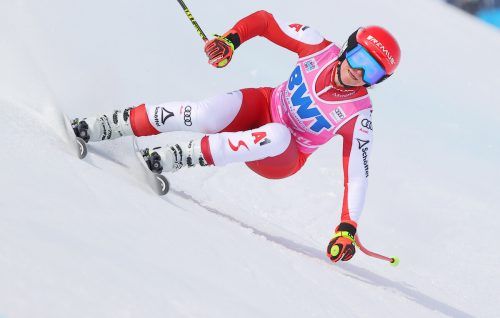 Ariane Rädler fuhr mit einem Rückstand von knapp zwei Sekunden im ersten Training für die Abfahrt in St. Moritz auf den 18. Platz. gepa