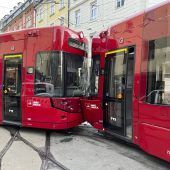 Straßenbahnen in Innsbruck kollidiert