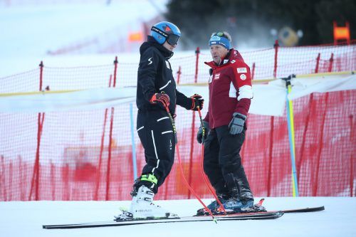 Bei der Besichtigung war Matthias Mayer noch dabei. gepa/3