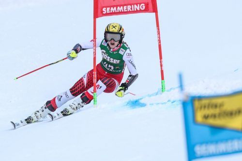 Das Bild aus dem Jahre 2018 zeigt Nina Ortlieb beim Weltcup-RTL am Semmering. gepa