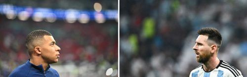 Die beiden Superstars Kylian Mbappé (l.) und Lionel Messi (r.) sind Vereinskollegen bei Paris, heute treffen sie mit ihren Nationalteams auf größtmöglicher Bühne aufeinander. APA