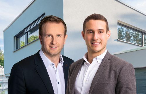 Die Geschäftsführer von Sparkassen REAL Vorarlberg, Dominik Brunauer und Christian Hagspiel. s real immobilien/Weissengruber