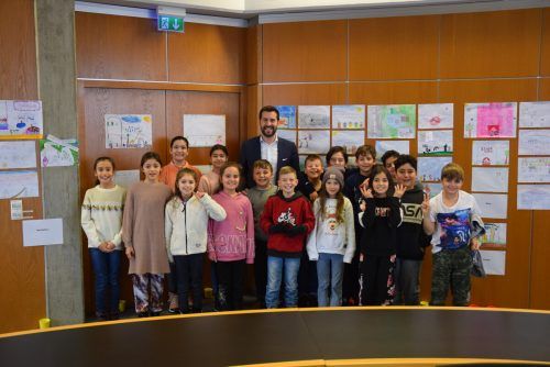 Die Kinder zu Gast im Rathaus Bludenz. Stadt Bludenz