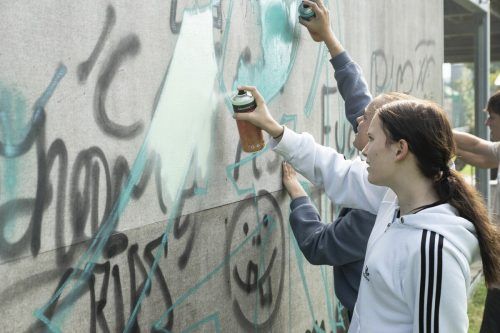 Die Schüler*innen können in unterschiedlichsten Bereichen kreativ werden. aha