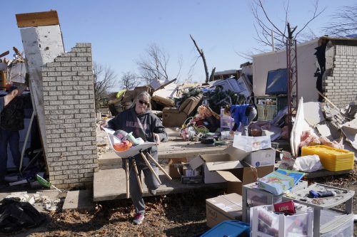 Die Tornados hinterließen vielerorts eine Spur der Verwüstung.  AP