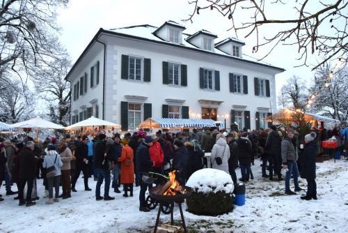 Die Weihnacht auf Falkenhorst war dieses Jahr wieder gut besucht. Sogar der Schnee ließ nicht auf sich warten.  