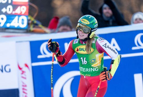 Katharina Liensberger, einmal mehr beste ÖSV-Läuferin, spricht davon, dass eine Umstrukturierung auch eine gewisse Zeit benötige. gepa