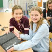 Selbst genähter Schutz für das Tablet