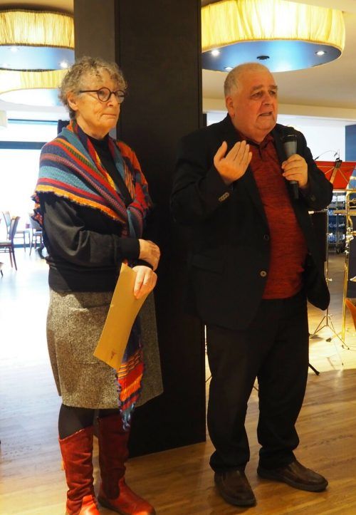 Martha Cizek und Manfred Lackner überbrachten Weihnachtsgrüße. PVÖ Feldkirch