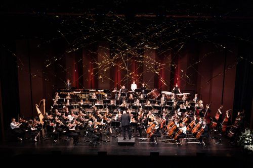 Neujahrskonzert des Jugendsinfonieorchesters Dornbirn im Spannrahmen Hard am 3. Jänner. Stefanie Momo Beck