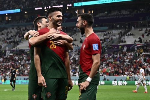 Ronaldo-Ersatz Goncalo Ramos schnürte einen Triplepack. APA/Coffrini (3)