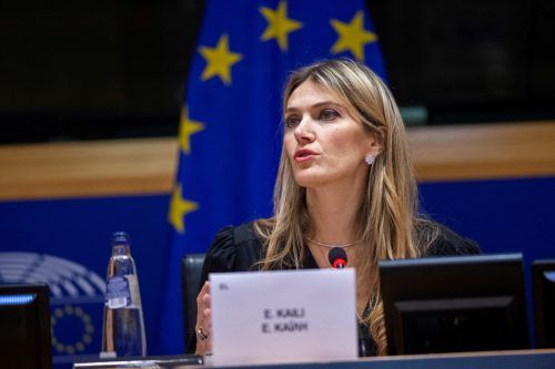 Vizepräsidentin Kaili wurde zum Gesicht des Skandals.  EP/RTS