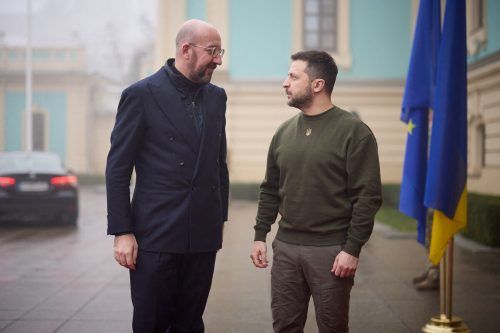 Charles Michel, Präsident des Europarats, traf Selenskyj in Kiew.  Reuters