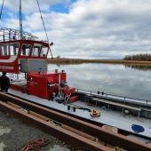 Feuerwehrboot „Föhn“ auf Reisen