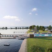 Seebecken ohne Unterwasserboden