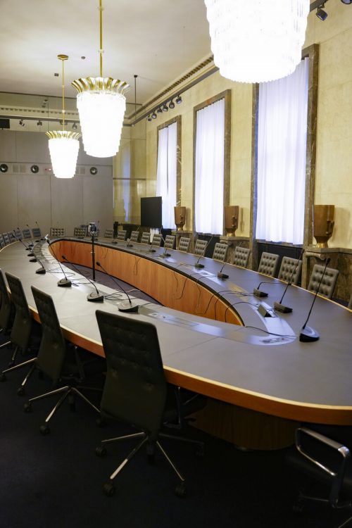 Der leere Besprechungsraum zum U-Ausschuss im Parlament. APA