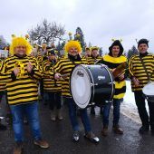 Buntes Faschingstreiben hoch über dem Rheintal