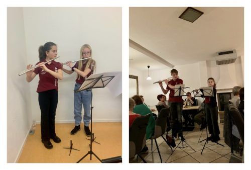 Die Jungmusik Weiler spielte bei den Seniorenadventfeiern auf.  K. Längle