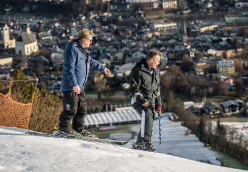 Die Kunstschneeauflage reicht für die Kitzbühel-Abfahrt. Apa