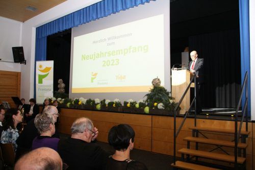 Die Marktgemeinde Frastanz lud zum 27. Neujahrsempfang in den Adalbert-Welte-Saal ein. HE
