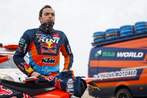 Die Verletzungen an der Hand zwingen Matthias Walkner wohl zur Aufgabe. gepa