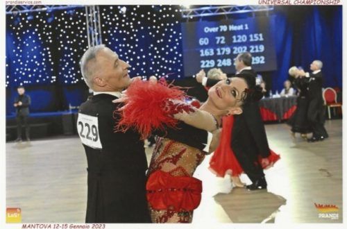 Franz und Ria glänzten auf dem Tanzparkett in Mantua und ertanzten sich den 3. Platz. TSC Blau-Gold