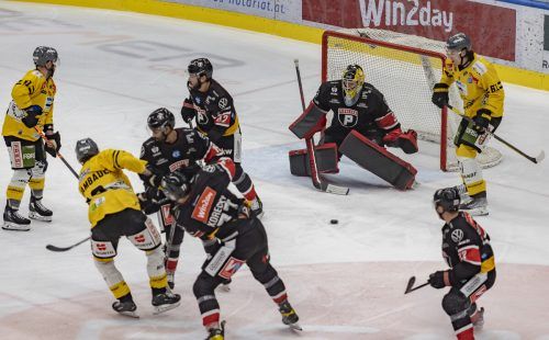 Für Pioneers-Torhüter Alex Caffi gab es gegen Pustertal jede Menge zu tun, er war der große Rückhalt beim 2:1-Erfolg. Paulitsch