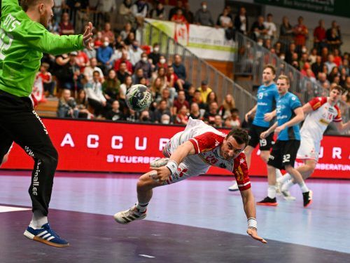 In seinen bisherigen drei Länderspielen in der Handballarena Rieden gab es für Lukas Herburger Siege gegen Finnland (29:22) und Estland (35:33) und eine 30:34-Niederlage gegen Island. GEPA