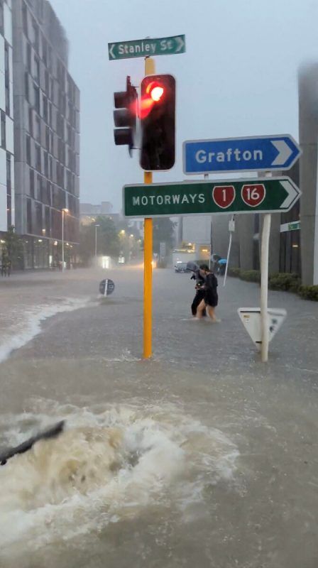 Nach massiven Regenfällen standen weite Teile von Auckland unter Wasser.  reuters