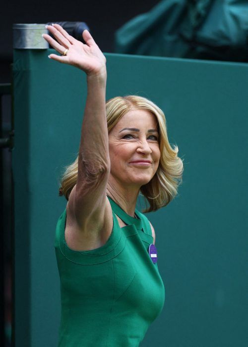 Nach sechs Runden Chemotherapie ist Ex-Tennisstar Chris Evert guter Dinge. afp