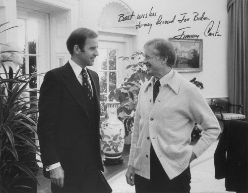 1979 empfing der damalige Präsident Jimmy Carter den heutigen, Joe Biden.