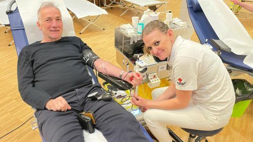 95 Blutkonserven konnten bei der Aktion in Weiler abgenommen werden.  Blutspendedienst