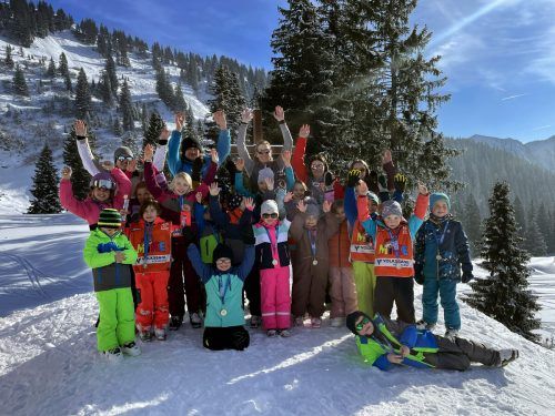Am Ende des Skikurses zählten, ob Groß oder Klein, alle zu den Gewinnern. Schiklub Rankweil