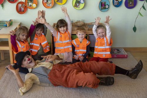 Ayla, Oskar, Amelie, Anton und Anna konnten den Auftritt kaum erwarten.