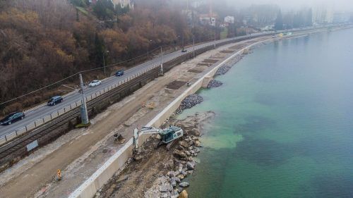 Das Bodenseeufer bei Lochau ist bis Mai noch eine Baustelle VN/Steurer/2