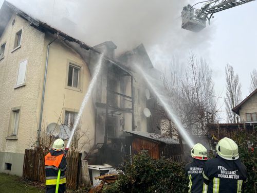 Das Brandobjekt in Bregenz wird abgerissen.  vol/pletsch
