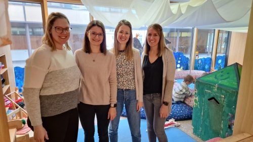 Das ehrenamtliche Team des Götzner Familiencafés: Katrin Semberger, Janine Peter, Angelika Lampert und Anna-Lena Erhart. MG