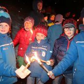 Fackellauf und Funka-Küachle beim Funken in Bildstein