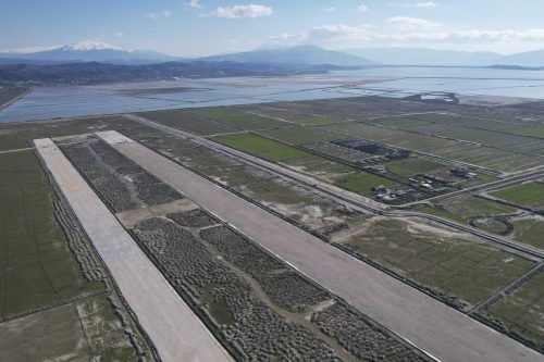 Der Flughafen entsteht in einem Schutzgebiet, in dem Millionen Vögel Rast machen. AP