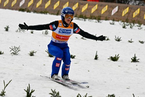 Der perfekte Telemark reichte für Pinkelnig ausnahmsweise nicht zu einem Spitzenplatz. Die 34-Jährige führt jedoch weiter im Weltcup.  Gepa