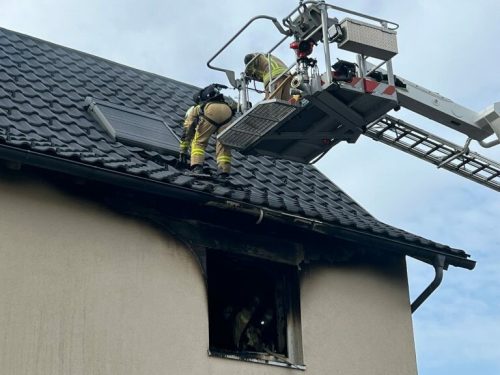 Die Feuerwehr Wolfurt rückte mit ihrem Steiger an.  vol.at/pletsch
