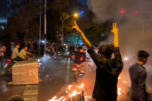 Die Proteste wurden durch den Tod der Kurdin Mahsa Amini ausgelöst.  AFP