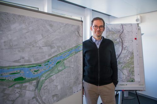 Die Rhesi-Fäden laufen bei Projektleiter Markus Mähr zusammen.  VN/Steurer