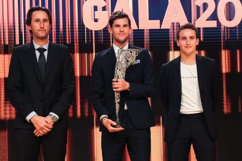 Dominic Thiem mit seinem Bruder Moritz (23) bei der Sportlerwahl 2020. GEPA