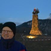 Hoch über Feldkirch brannte das Funkenfeuer